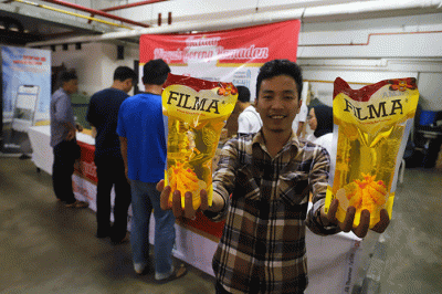 Pembukaan Bazaar Minyak Goreng di iNews Tower, MNC Center, Kebon Sirih, Jakarta Pusat, Kamis (6/4/2023).