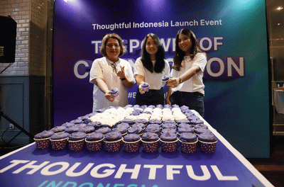 Peluncuran resmi platform periklanan digitalnya, Thoughtful Media Group Inc (TMG), di pasar Indonesia, Jakarta, Rabu (5/4/2023).
