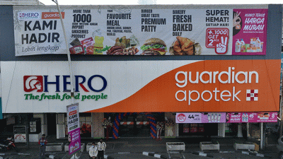 Peresmian Gerai baru Hero Supermarket di Jakarta, Rabu (5/4/2023).