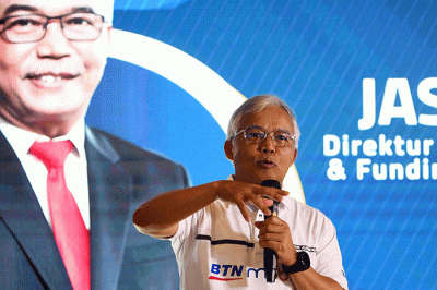 Road Show Tabungan BTN Bisnis di Pasar Tanah Abang, Jakarta, Sabtu (8/4/2023).