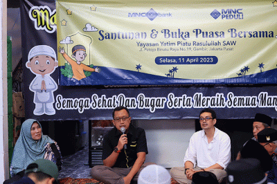 MNC Peduli x MNC Bank Gelar Buka Puasa Bersama di Panti Asuhan Yayasan Yatim Piatu Rasulullah SAW di Jakarta, Selasa (11/4/2023).
