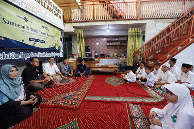 MNC Peduli x MNC Bank Gelar Buka Puasa Bersama di Panti Asuhan Yayasan Yatim Piatu Rasulullah SAW di Jakarta, Selasa (11/4/2023).