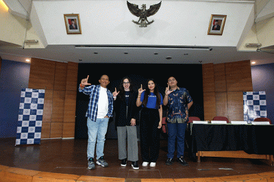 Educational Camp Road Show to Campus Universitas Indonesia di Depok, Jawa Barat, Rabu (12/4/2023).