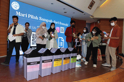 Educational Camp Road Show to Campus Universitas Indonesia di Depok, Jawa Barat, Rabu (12/4/2023).