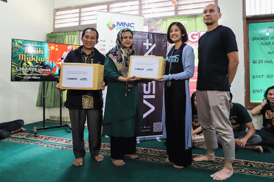 Celebrating Ramadan with Vision+ di Panti Asuhan Muhammadiyah Tanah Abang, Jakarta Pusat, Kamis (13/4/2023).