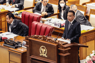 Rapat penutupan masa sidang IV tahun sidang 2022-2023 di Nusantara II, Kompleks Parlemen MPR/DPR-DPD, Senayan, Jakarta, Kamis (13/4/2023).