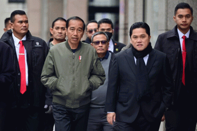 Presiden Joko Widodo jalan pagi dan sapa masyarakat Indonesia yang berada di sekitar hotel tempatnya bermalam.