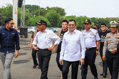 Mudik Sehat Bersama Sasa di JIEXPO Kemayoran, Jakarta Pusat, Selasa (18/4/2023).