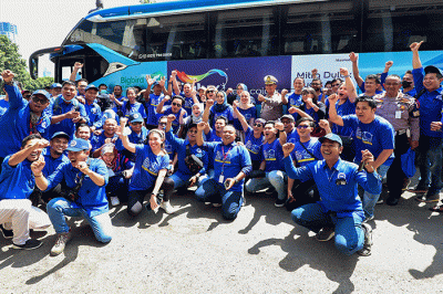 Program Mitra Dulux Mudik 2023 di Jakarta, Senin (17/4/2023).