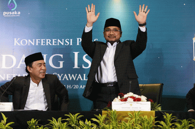 Sidang Isbat penetapan 1 Syawal 1444 H di Kemenag, Jakarta, Kamis (20/4/2023).