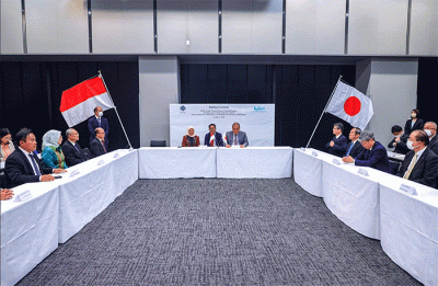 Menteri Ketenagakerjaan Ida Fauziyah menghadiri penandatanganan MoU antara Kemnaker RI dengan International Manpower Development Organization Japan.