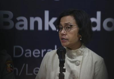 Menteri Keuangan Sri Mulyani memberikan keterangan penyerahan aset eks BLBI.