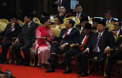 Presiden Jokowi menghadiri Sidang Tahunan MPR dan Sidang Bersama DPR-DPD Tahun 2023 di Gedung Nusantara, Kompleks Parlemen, Senayan, Jakarta, Rabu (16/8/2023).