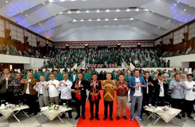 Dirut Bank BTN Nixon LP Napitupulu memberikan kuliah umum di hadapan peserta Pelatihan Developer Milenial Bank BTN, di Audiotorium Universitas Syiah Kuala.