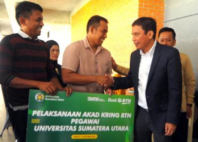 Bank BTN memberikan bantuan TJSL sarana dan prasarana pendidikan berupa ruang seminar untuk Prodi S1 Ekonomi Pembangunan dan Fakultas Ekonomi dan Bisnis USU.