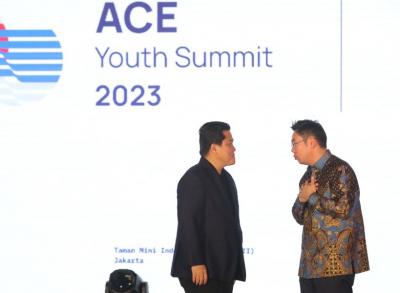 Menko Kemaritiman dan Investasi Ad Interim yang juga Menteri BUMN Erick Thohir membuka acara The Asian Creative & Digital Economy Youth Summit (ACE-YS).