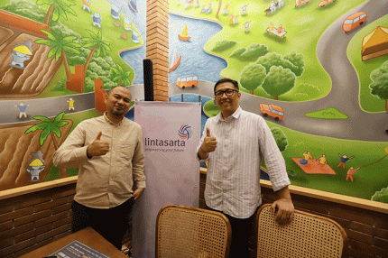 Buka puasa bersama Lintasarta dengan media di Jakarta, Senin (10/4/2023).
