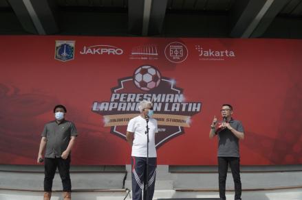 Jakpro Resmikan Dua Lapangan Latih JIS Standar FIFA, Anies : Bersyukur dan Bangga. (Foto: PT Jakarta Propertindo (Perseroda))