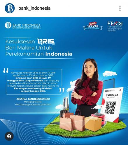 BI: Sudah Coba Belanja Lewat Televisi? Jessica Tanoesoedibjo: Kami Hadirkan QRIS di TV! (FOTO:MNC Media)