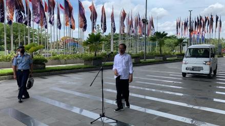 Datangi GIIAS 2021, Jokowi Sebut Relaksasi PPnBM Dongkrak Penjualan Otomotif. (Foto: MNC Media)
