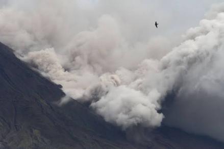 Gunung Semeru Sudah Dua Kali Erupsi Pagi Ini. (Foto: MNC Media)