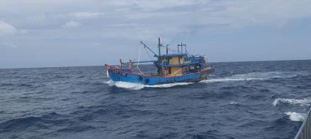 Kementerian Kelautan dan Perikanan (KKP) menyatakan pihak KKP telah melakukan penangkapan terhadap tiga kapal ikan asing berbendera Malaysia. (Foto: MNC Media)