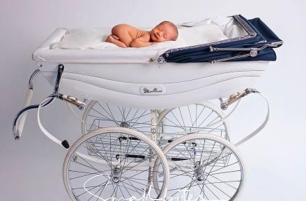 Stroller yang ditiduri Rayyanza itu merupakan merek dari Silver Cross dan dibanderol dengan harga Rp63,8 juta. (Foto: MNC Media)