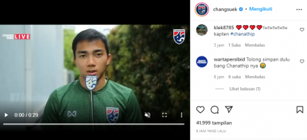 Akun Instagram Timnas Thailand Diserbu, Netizen Minta Chanathip Disimpan. (Foto: MNC Media)