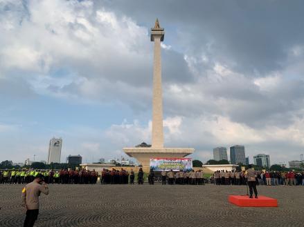 Polres Jakpus Gelar Apel Jelang Malam Takbiran, 1200 Anggota Gabungan Dikerahkan