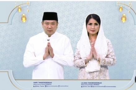 Ketua Umum Partai Perindo  Hary Tanoesoedibjo (HT) bersama Liliana Tanoesoedibjo