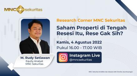 Yuk Nonton IG Live Research Corner Hari Ini, Bahas Soal Saham Properti  (Dok.MNC)
