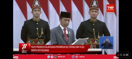 Jokowi Minta RI Waspada, Pertumbuhan Ekonomi Global Diproyeksi 2,9 Persen Tahun Depan. (Foto: Tangkapan Layar Youtube DPR RI)