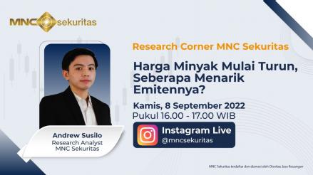 Tonton IG Live Research Corner Hari Ini, Bahas Soal Emiten Migas  (Dok.MNC)