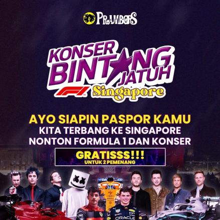 Prambors Konser Bintang Jatuh is Back! Ajak Nonton Formula 1 ke Singapore Gratis! (Foto: Prambors/Adv)