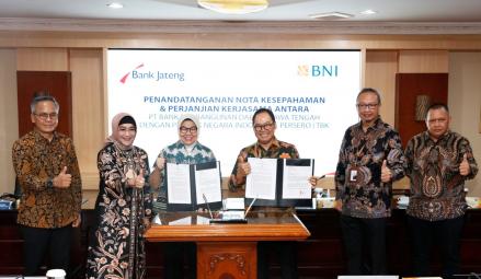 Perluas Sinergi, BNI Kerja Sama dengan Bank Jateng. (Foto: MNC Media)