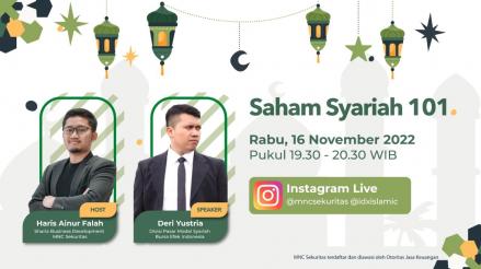 Jangan Lewatkan IG Live MNC Sekuritas Malam Ini:  Saham Syariah 101. Foto: MNC Media.