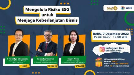 Jangan Lupa Saksikan IG Live MNC Sekuritas x ANJ Pukul 16.00 WIB (FOTO:MNC Media)
