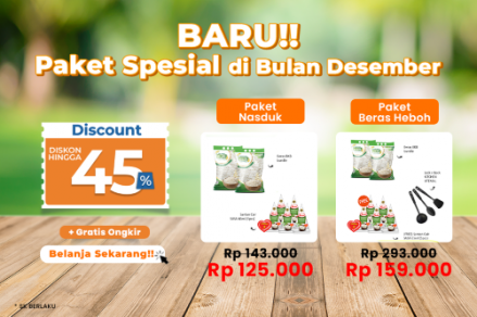 Beras Pulen Diskon hingga 45 Persen, Beli di Sini Saja. Foto: MNC Media.