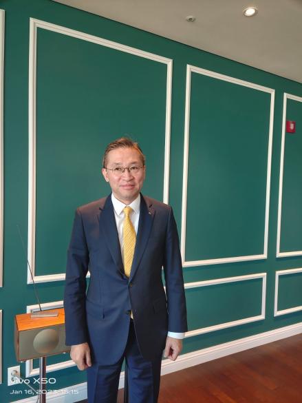 KB Kookmin Bank Head of Global Business Group Cho Nam Hoon  di Kantor Pusat KB Financial Group , Seoul, Senin (16/1/2023). (Foto: Masirom/IDXChannel)