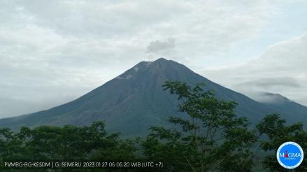 Status Masih Siaga, Gunung Semeru Dua Kali Erupsi dan Semburkan Abu Vulkanik. (Foto: PGA Gunung Semeru)