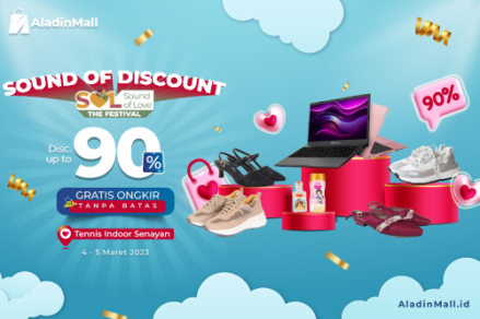 Jangan Lewatkan Booth AladinMall di Festival Musik Sound of Love, Banyak Diskon. Foto: MNC Media.