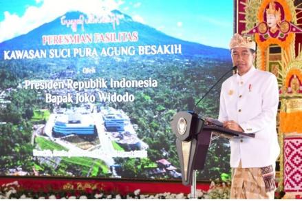 Diresmikan Jokowi, Waskita Tuntaskan Pembangunan Kawasan Suci Pura Agung Besakih (Foto: MNC Media)