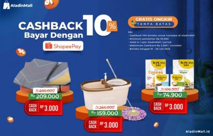 Belanja di AladinMall Pakai ShopeePay Yuk, Bisa Dapat Cashback (FOTO:MNC Media)