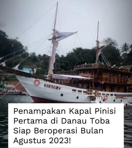 Kapal Pinisi Pertama akan Berlayar di Danau Toba, Harga Sewanya Rp20 Juta per Hari (FOTO:Dok Instagram Sandiaga Uno)