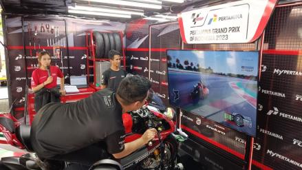 Pertamina Bawa Simulator MotoGP ke 10 Kota Jelang GP Mandalika. (Foto: Wahyudi/MNC Media)