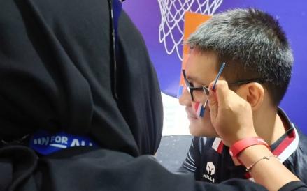 Cat wajah bendera di FIBA World Cup 2023 (Andika Khoirul/MPI)