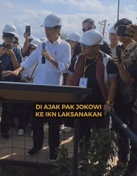 Jokowi Apresiasi Saykoji yang Buat Lagu tentang Ibu Kota Nusantara. (Foto: Instagram Jokowi)