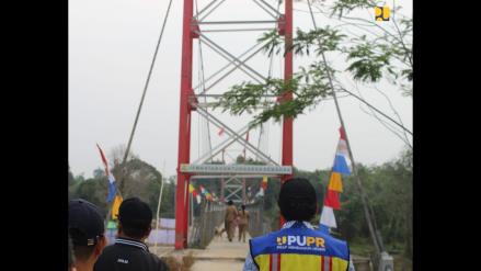 Tiga Jembatan Gantung di Kalimantan Barat Tuntas Dibangun, Telan Biaya Rp15,1 Miliar. (Foto KemenPUPR)