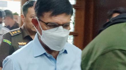 Johnny G Plate Dituntut 15 Tahun Penjara dan Rp17 Miliar dalam Kasus Korupsi BTS. (Foto: Bachtiar/MNC Media)