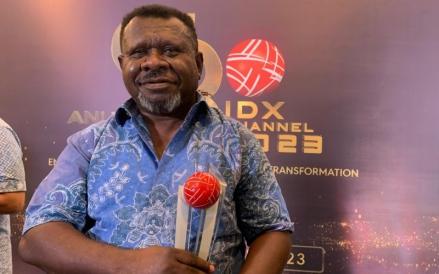 Pertamina Patra Niaga Fuel Terminal Ternate Raih Penghargaan Anugerah CSR IDX Channel 2023. (Foto: Nur Ichsan Yuniarto/IDXChannel)